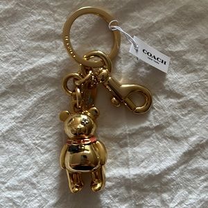 Coach 3D Teddy Bear Keychain